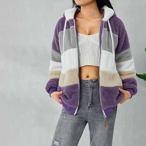 Teddy Vest Dames met Capuchon