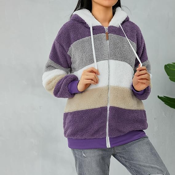 Teddy Vest Dames met Capuchon