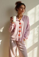 Pyjama Set met Hartjesknopen Dames