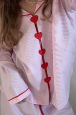 Pyjama Set met Hartjesknopen Dames