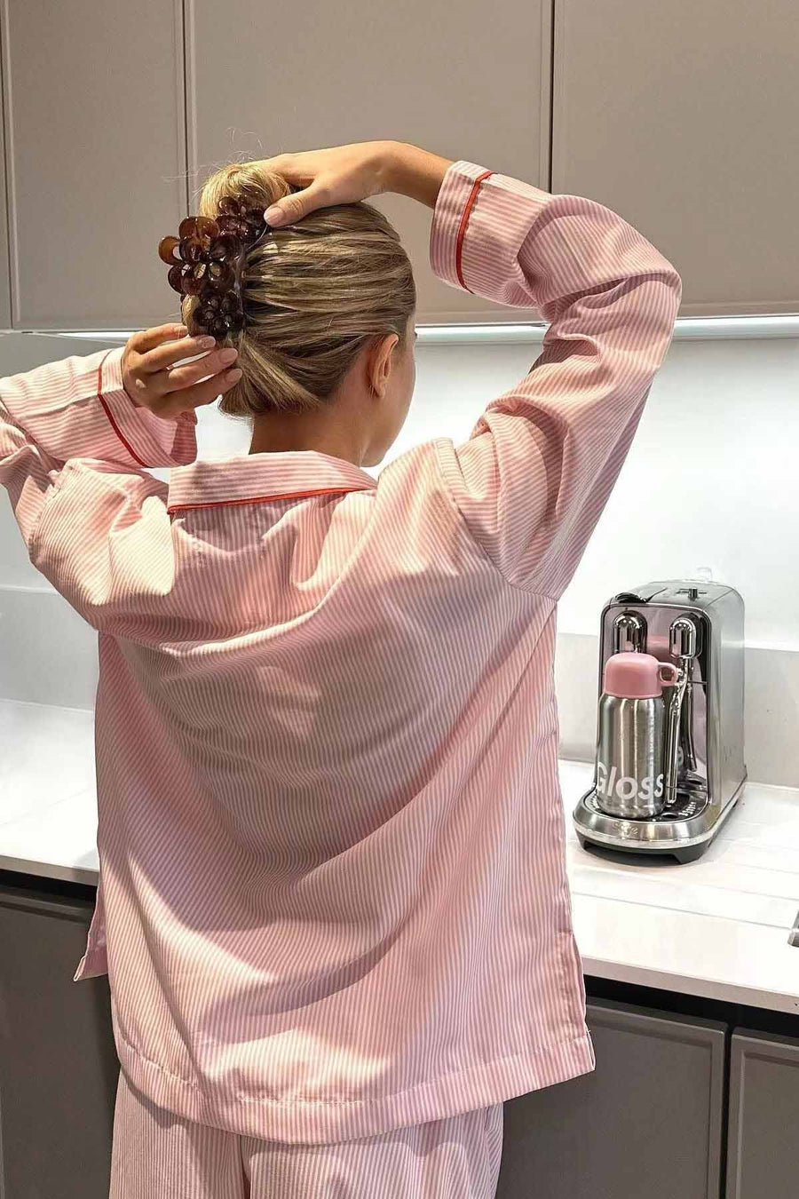 Pyjama Set met Hartjesknopen Dames