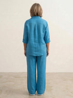 Tweedelige set met overhemd en broek Dames