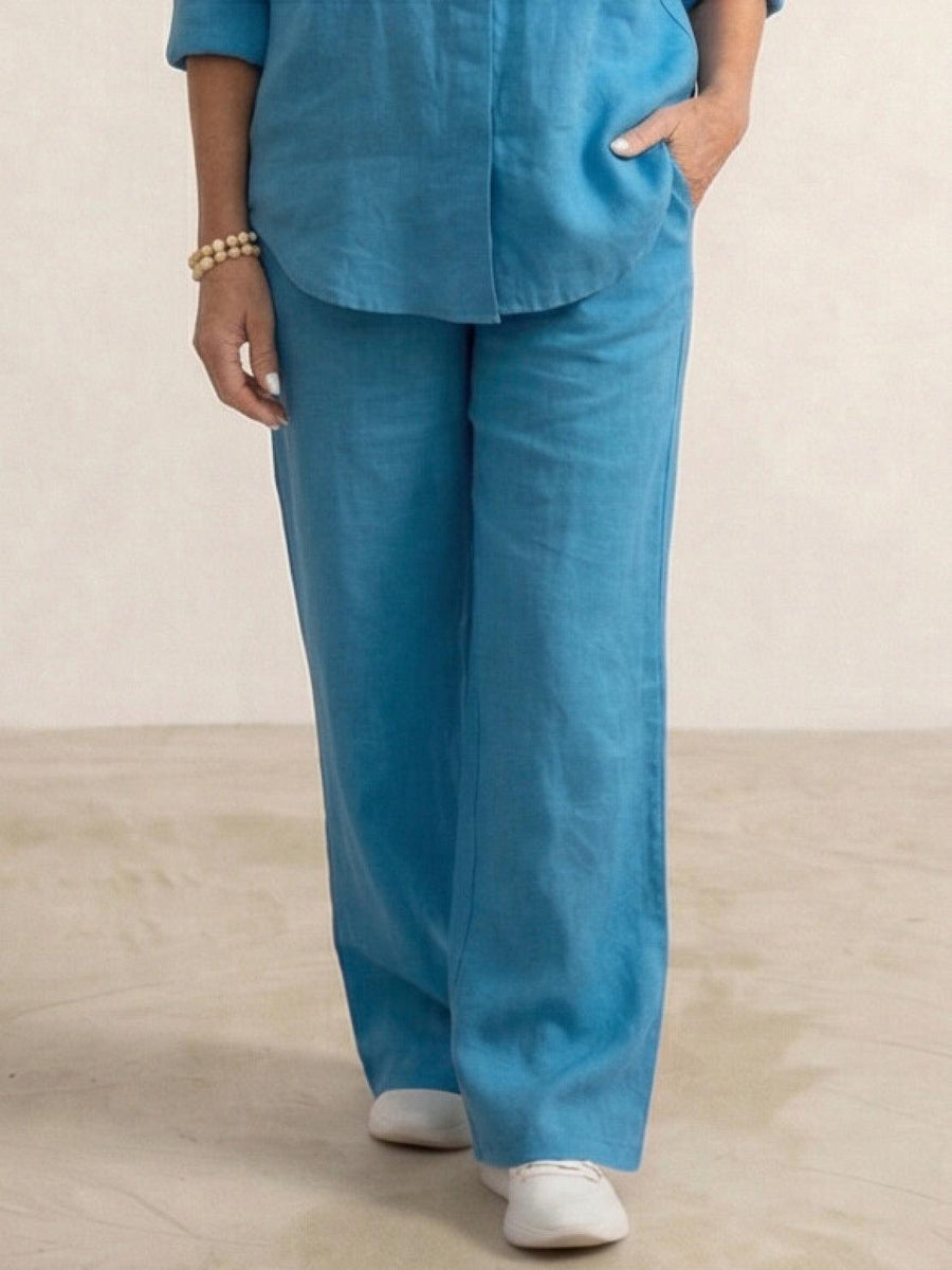 Tweedelige set met overhemd en broek Dames