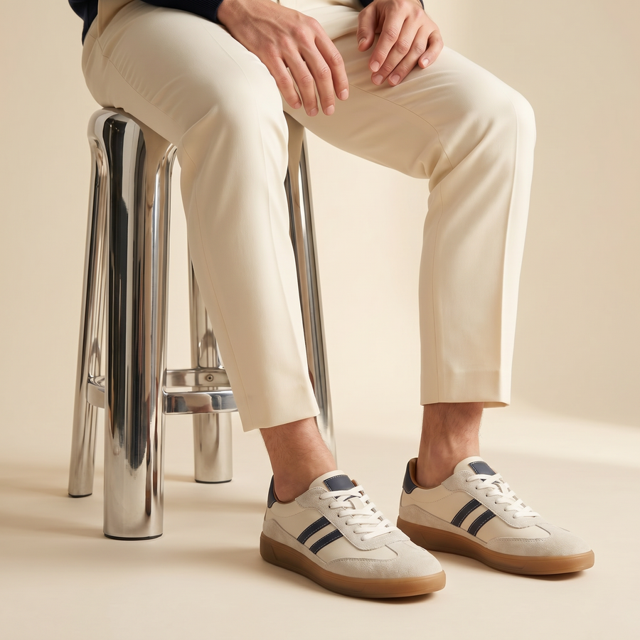 Retro Sneakers met Suede Heren