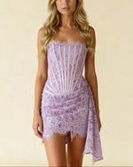 Corset Mini Jurk met Kant Dames