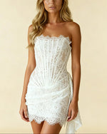 Corset Mini Jurk met Kant Dames