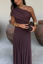 Geplooide maxi zomer jurk Dames