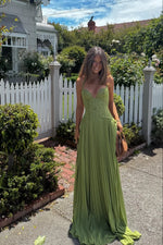 Maxi jurk met korset en plooien Dames