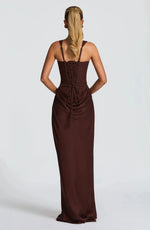 Bodycon maxi jurk met korset Dames