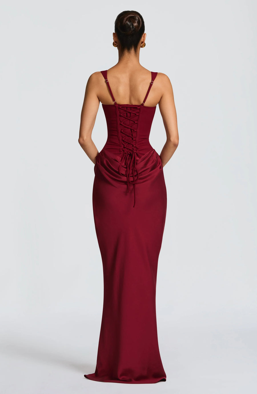 Bodycon maxi jurk met korset Dames