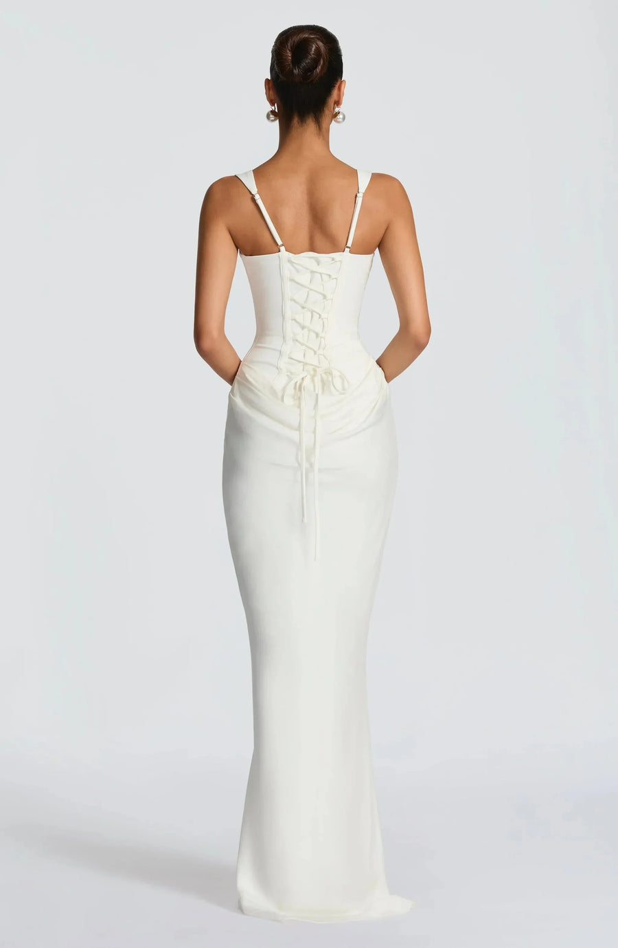 Bodycon maxi jurk met korset Dames