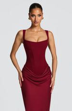 Bodycon maxi jurk met korset Dames