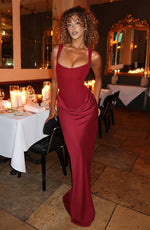 Bodycon maxi jurk met korset Dames