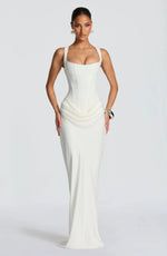 Bodycon maxi jurk met korset Dames