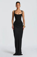 Bodycon maxi jurk met korset Dames
