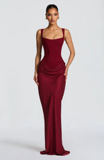 Bodycon maxi jurk met korset Dames