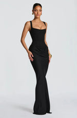 Bodycon maxi jurk met korset Dames