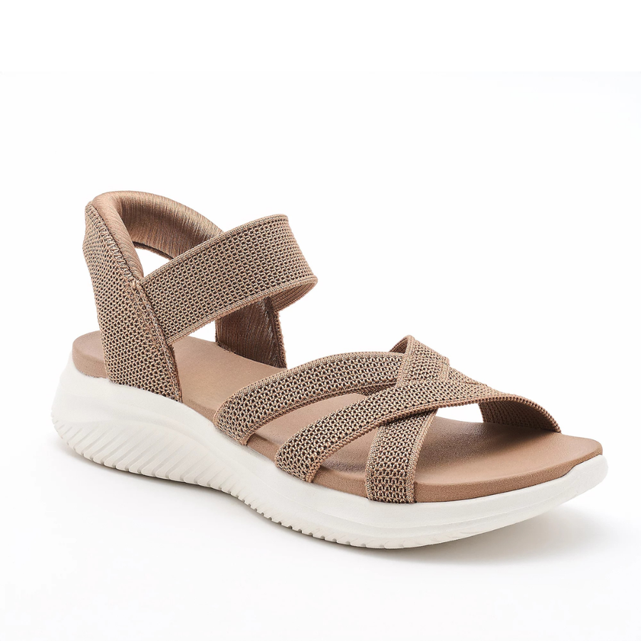 Plateau sandalen met gebreid bovenwerk Dames