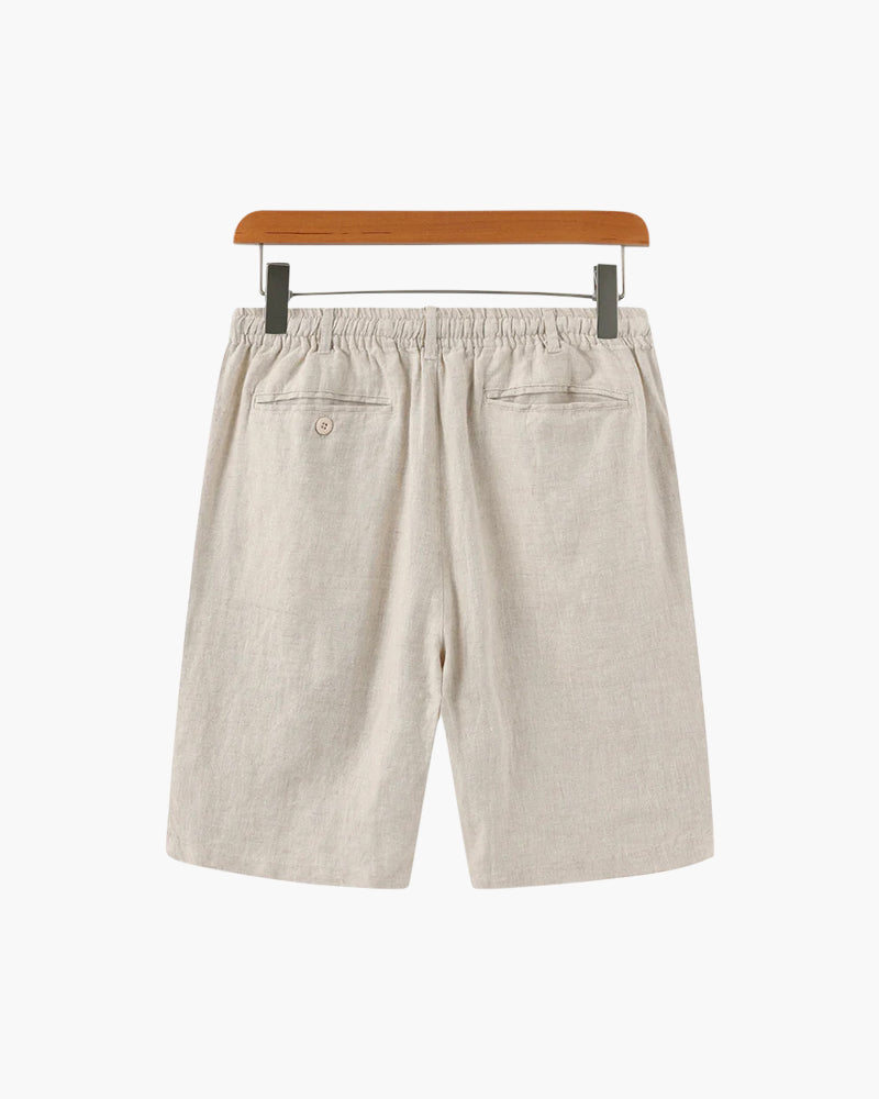 Linnen zomer shorts met elastische taille Heren