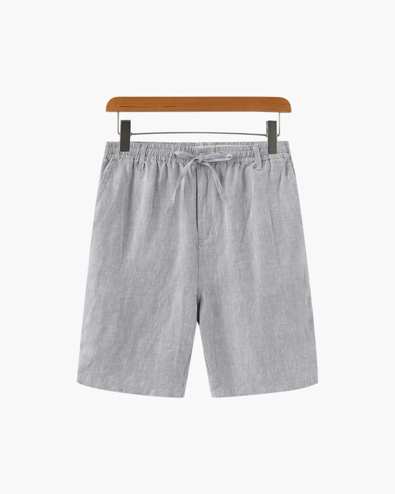 Linnen zomer shorts met elastische taille Heren