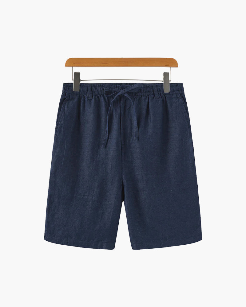 Linnen zomer shorts met elastische taille Heren