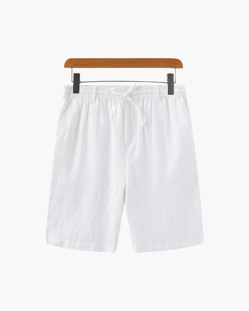 Linnen zomer shorts met elastische taille Heren