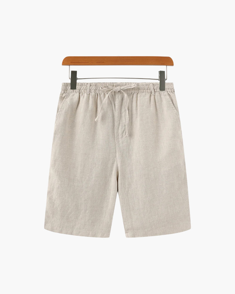 Linnen zomer shorts met elastische taille Heren