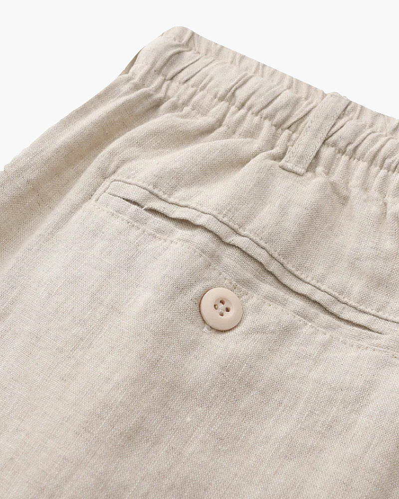 Linnen zomer shorts met elastische taille Heren