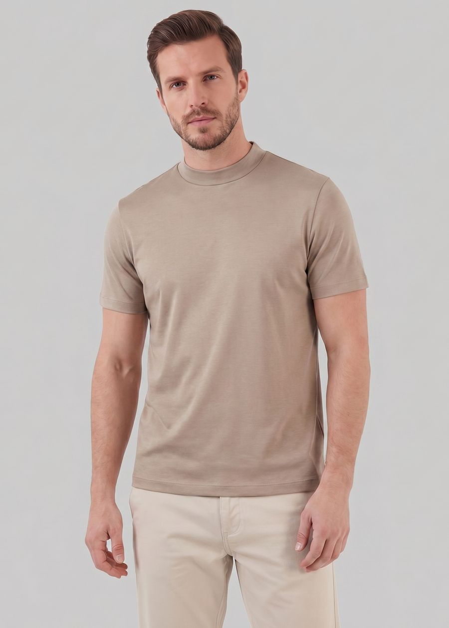 Slim fit T-shirt met ronde hals Heren