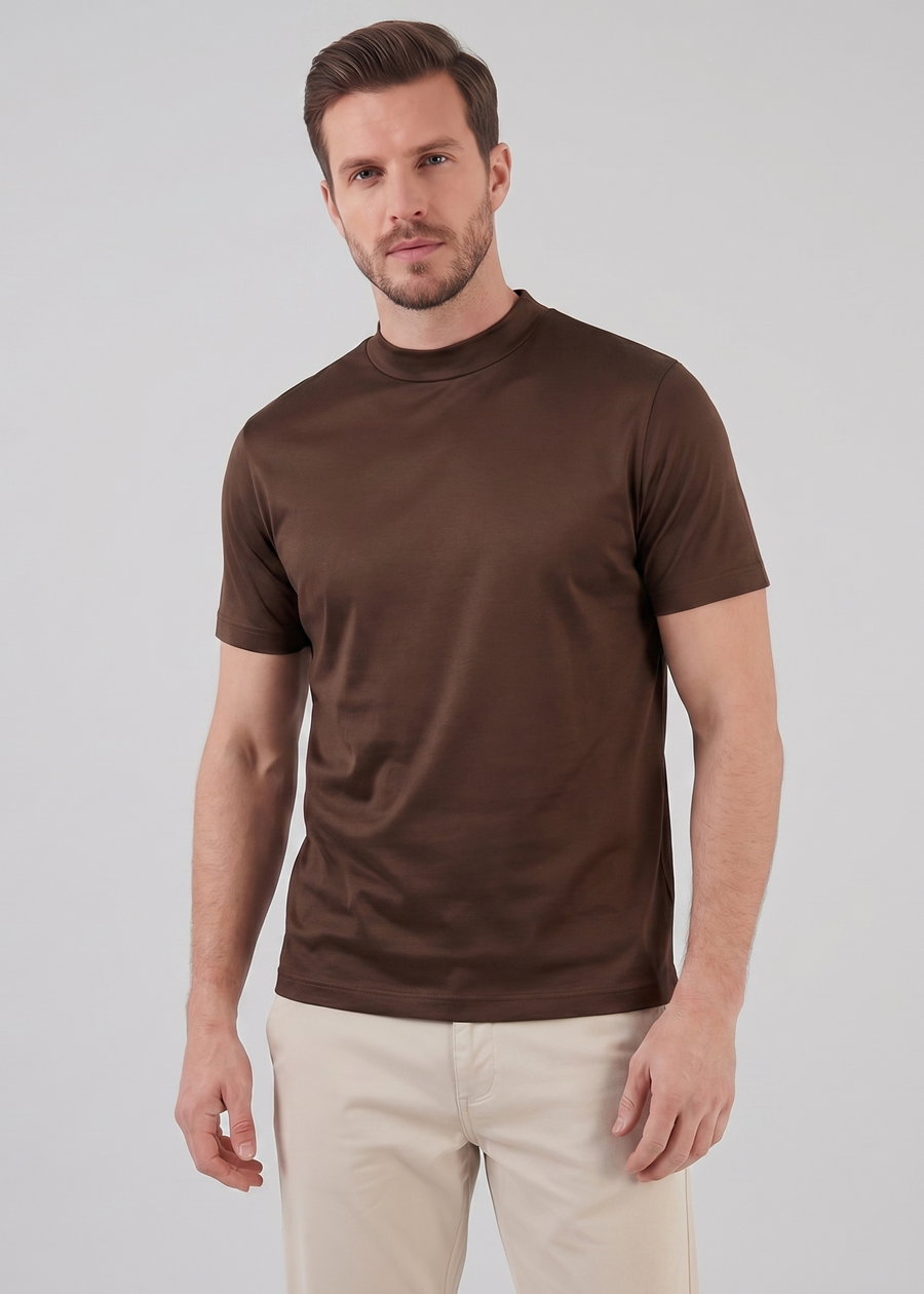 Slim fit T-shirt met ronde hals Heren