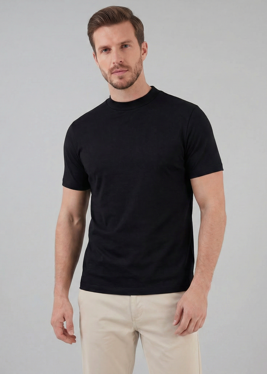 Slim fit T-shirt met ronde hals Heren