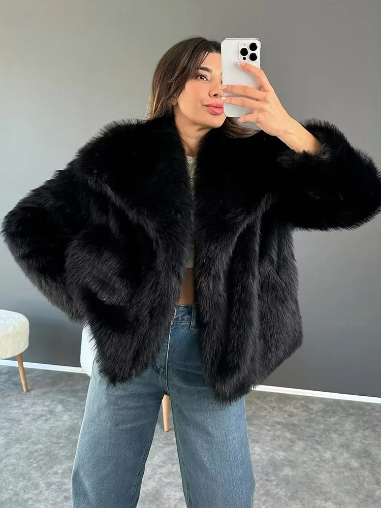Faux Fur Jas Dames met Reverskraag
