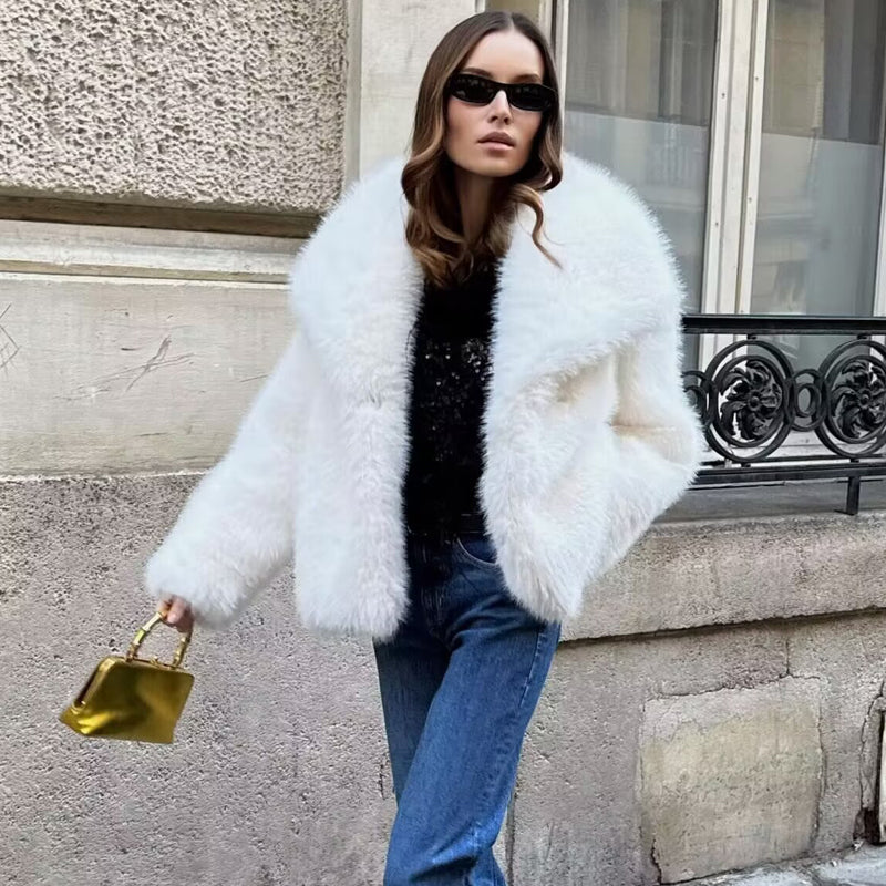 Faux Fur Jas Dames met Reverskraag