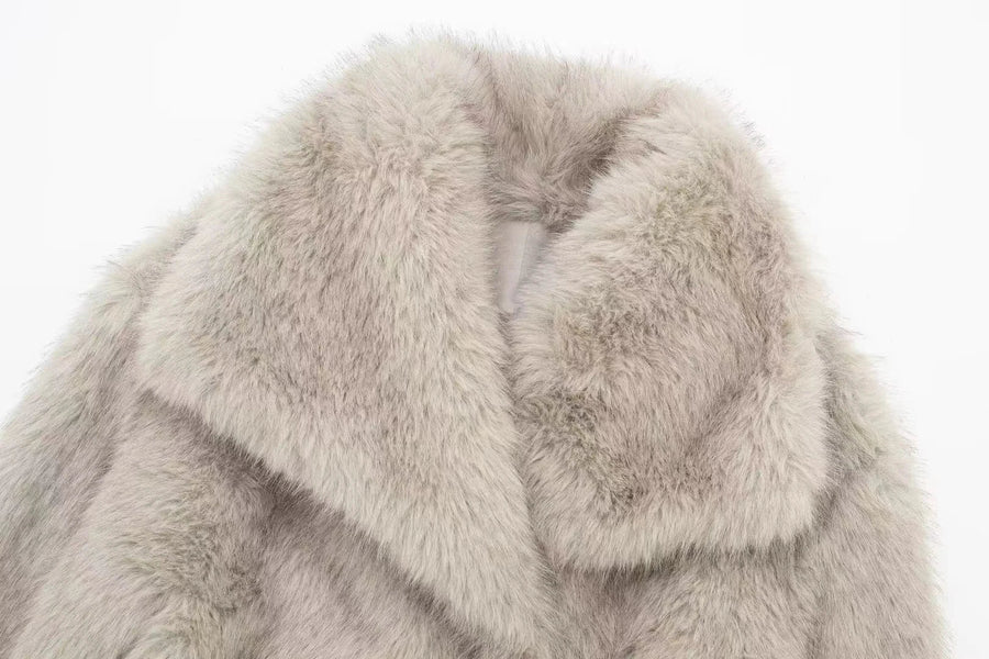 Faux Fur Jas Dames met Reverskraag