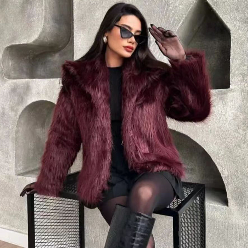 Faux Fur Jas Dames met Reverskraag