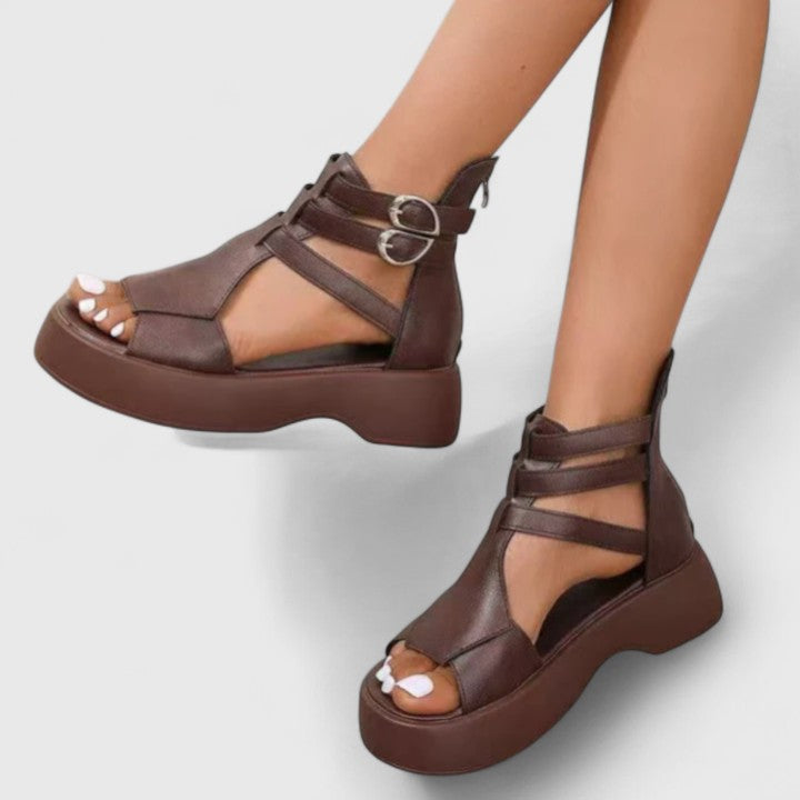 Plateau sandalen met ritssluiting Dames