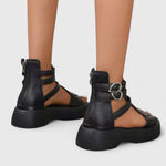 Plateau sandalen met ritssluiting Dames