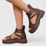 Plateau sandalen met ritssluiting Dames
