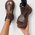 Plateau sandalen met ritssluiting Dames