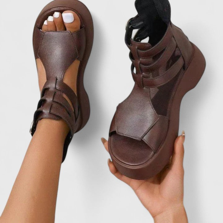 Plateau sandalen met ritssluiting Dames