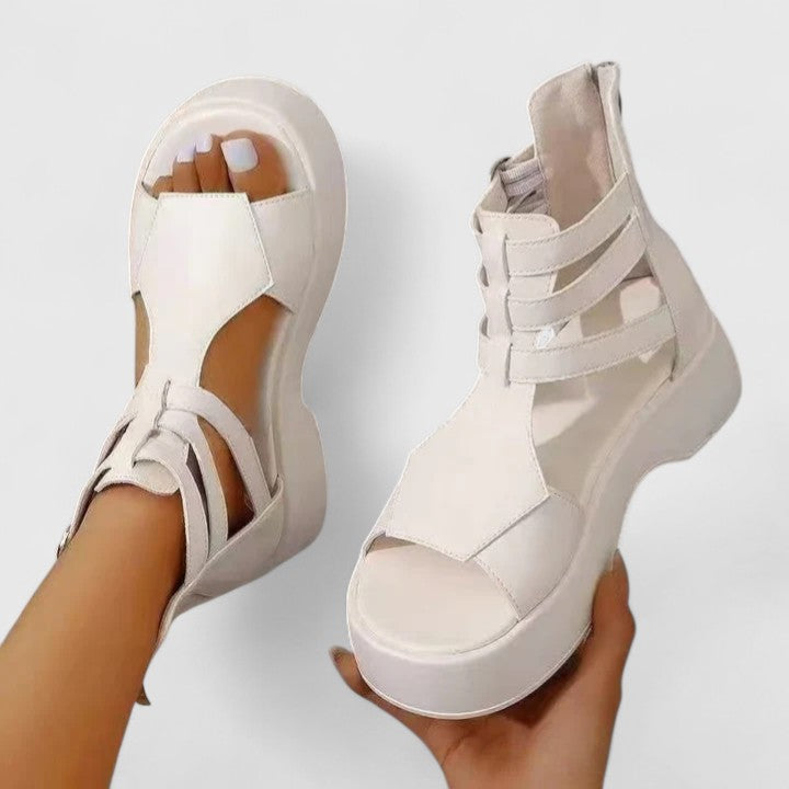 Plateau sandalen met ritssluiting Dames
