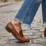 Korte retro denim jeans Dames