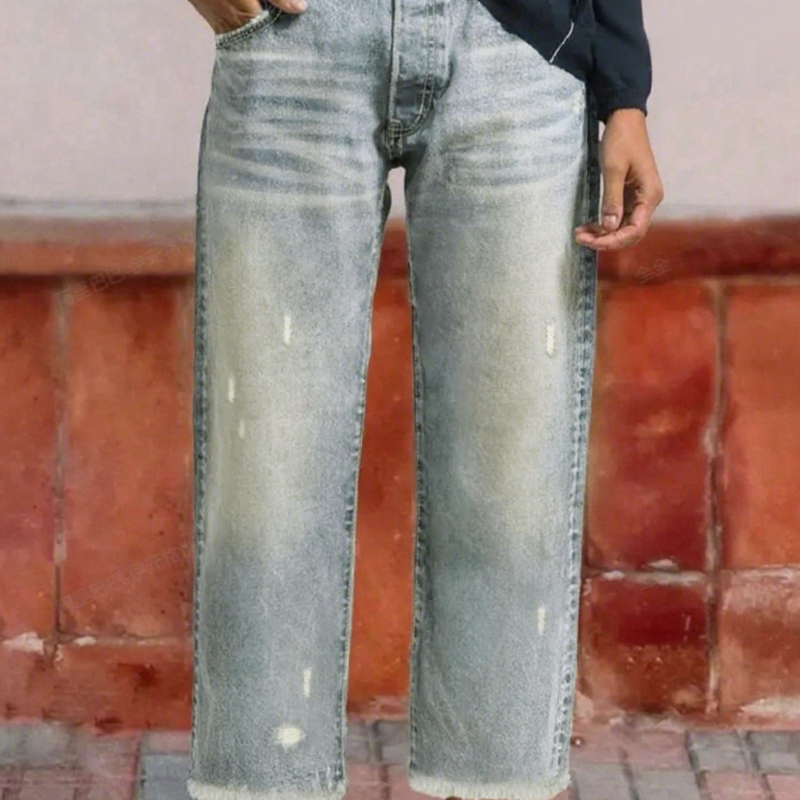 Korte retro denim jeans Dames