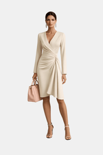 Midi zomerjurk met v-hals dames
