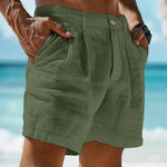 Chino korte broek met elastische taille heren