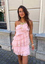 One-Shoulder Mini Jurk met Ruches Dames
