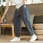 Linnen Broek met Trekkoord heren