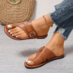 PU leren sandalen met teenring Dames